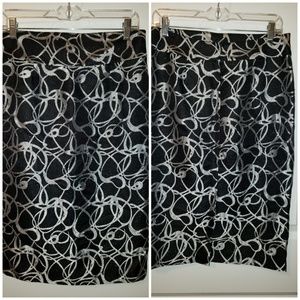 Grace Elements Black and Silver Pencil Skirt